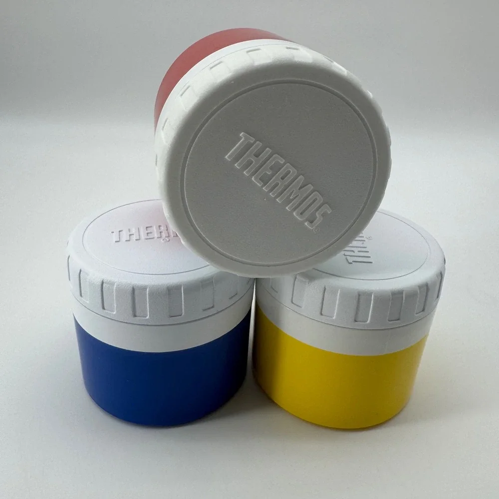 Vintage Thermos Insulated Jars Set of‎ 3 Red Blue Yellow 1155 1155/4